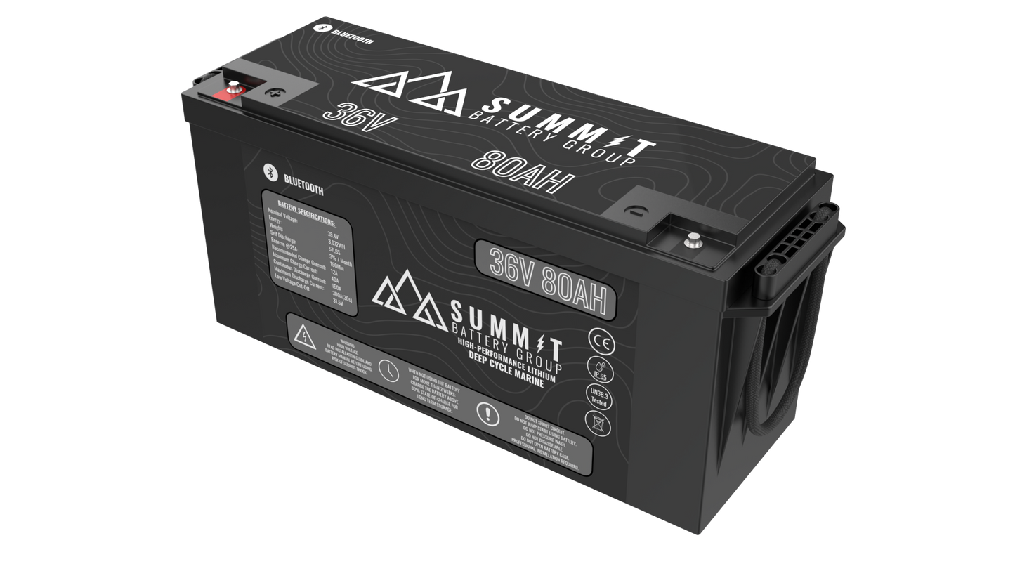 Summit Battery 36V 80AH Dual Purpose Marine Lithium Battery Kit